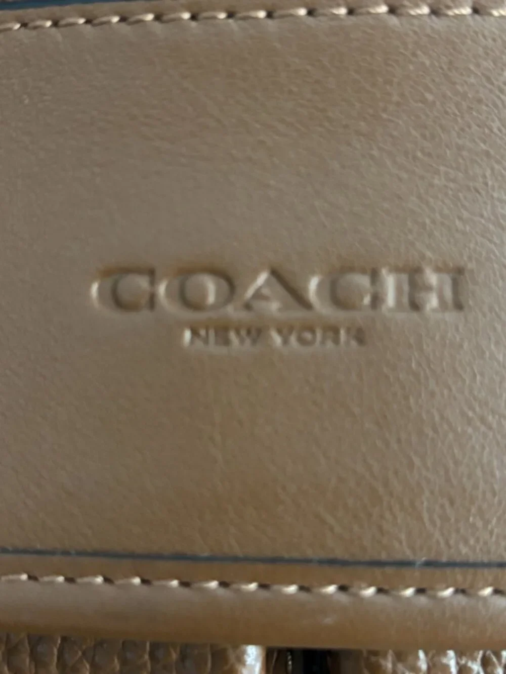 COACH Henry Messenger Bag Pebble Leather Dark Saddle Brown Laptop Crossbody Mint